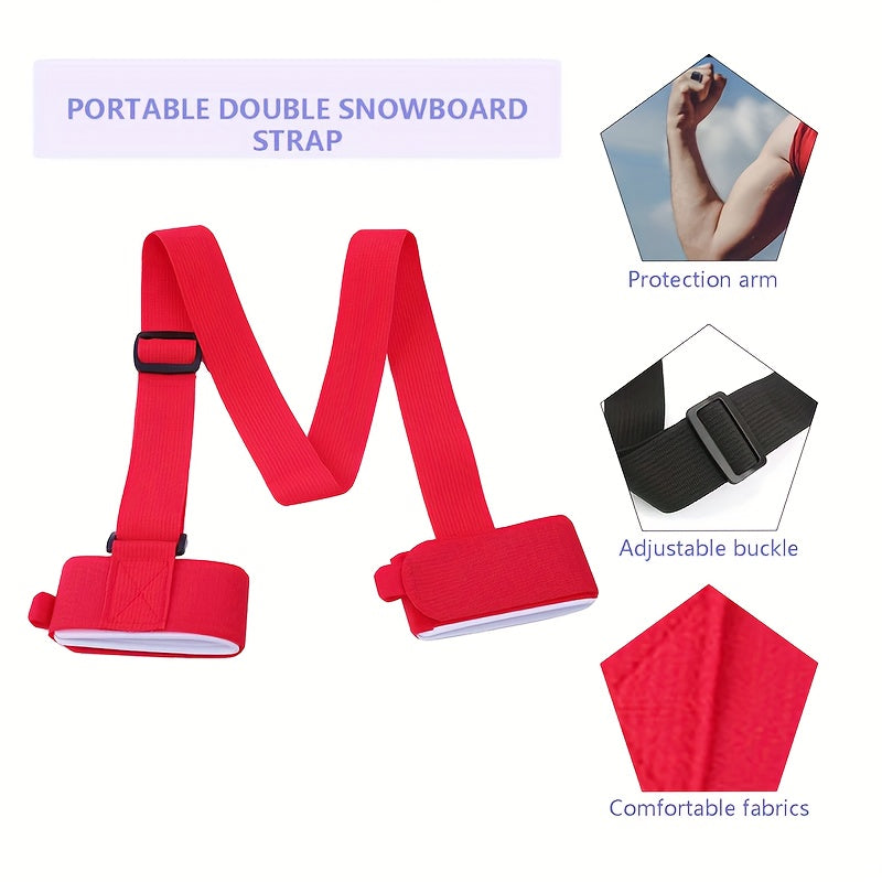 Adjustable Ski Board Binding Strap Hand Held Double Board Fixing Strap
