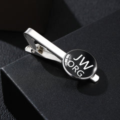 Steampunk Jehovah Witness Tie Clip Glass Photo Cap Booth Men's Accessories