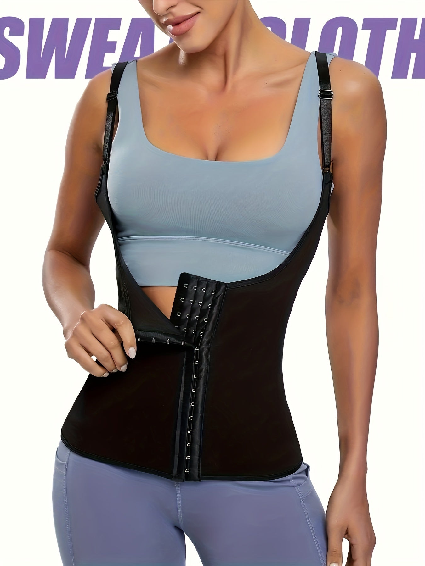 Tummy Control Waist Trainer Tank Top Sweat Absorbing Body Shaping Top