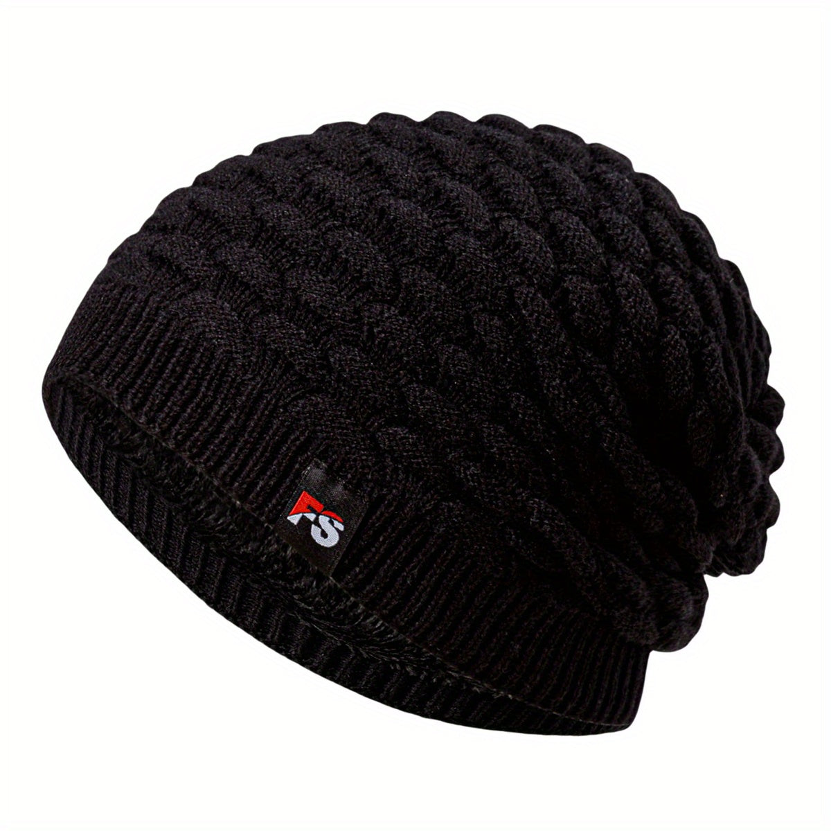 Winter Men's Fleece Beanie Warm Knitted Hat