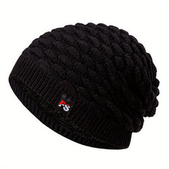 Winter Men's Fleece Beanie Warm Knitted Hat