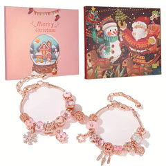 DIY Charms Beads & Bracelets Advent Calendar 24 Days Christmas Gift Set