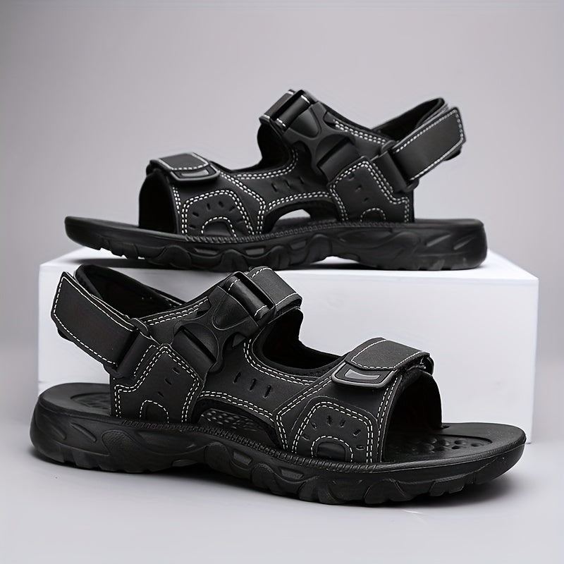 Men's Adjustable Hook & Loop Strap Sandals