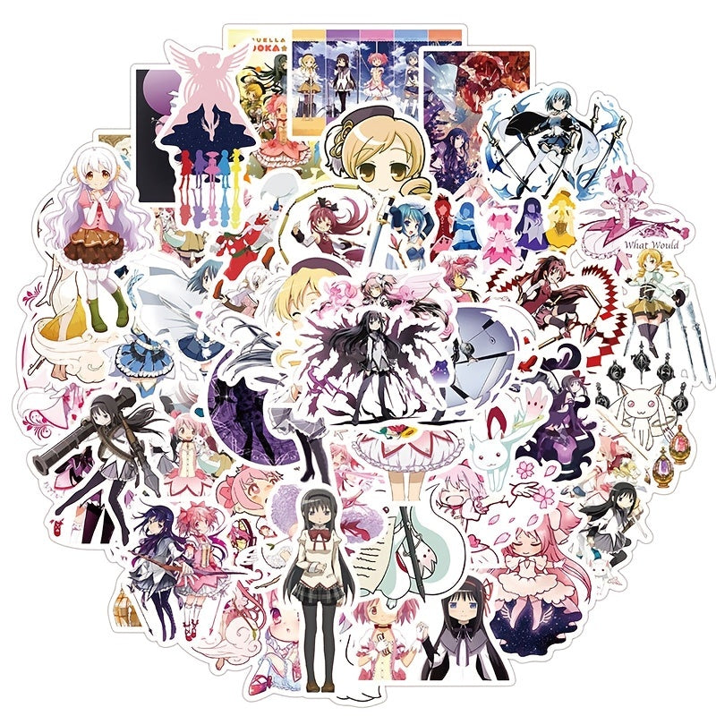 50pcs Puella Magi Madoka Magica Series Waterproof Sticker DIY Toys