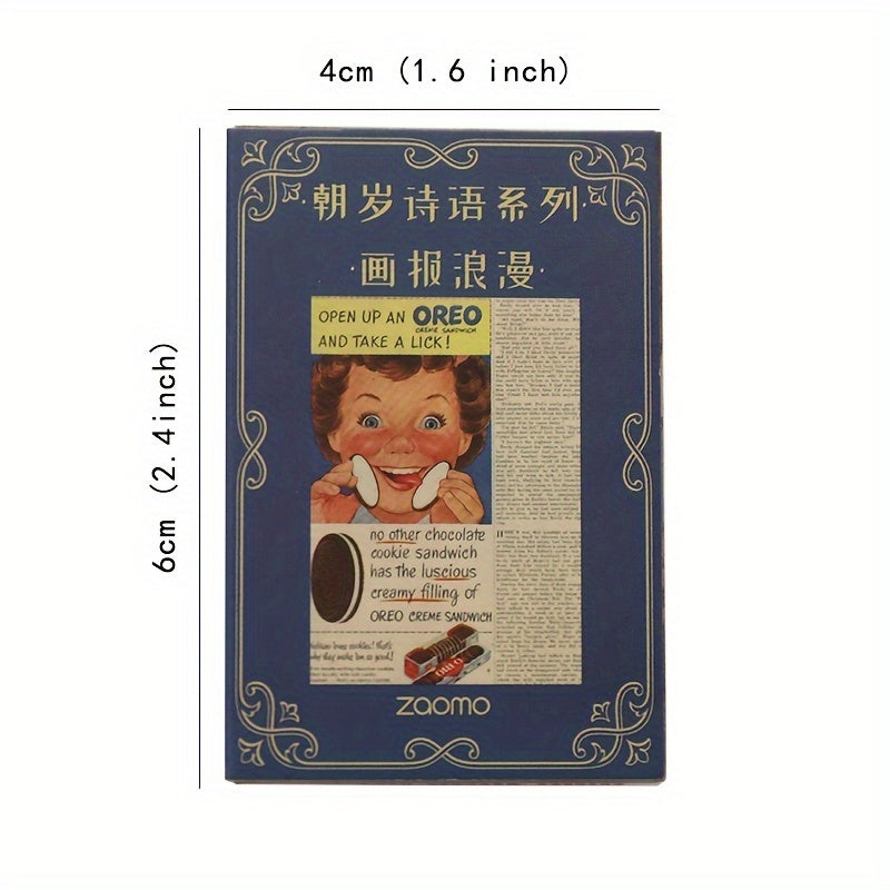 50 Sheets Mini Vintage Scrapbook Paper for Bullet Journals Planners