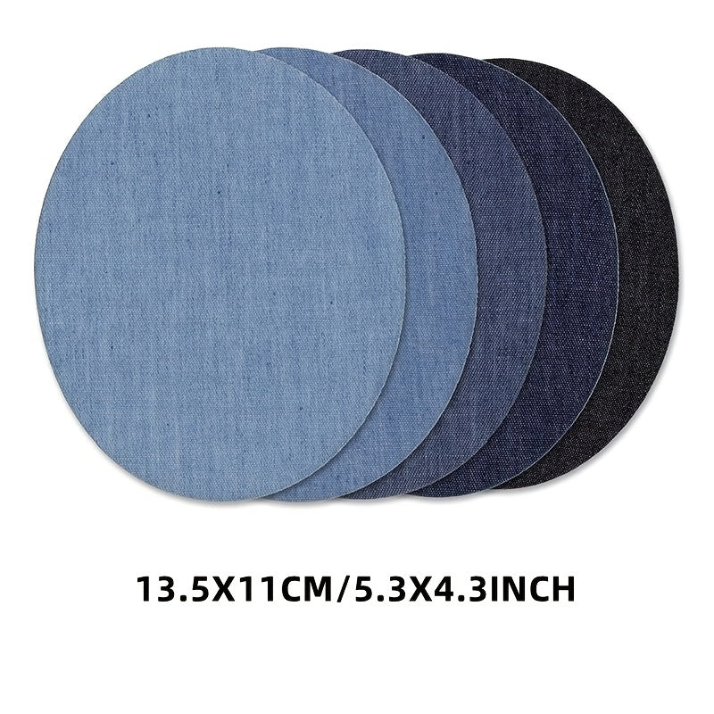 5pcs Denim Patch Fabric Repair Self Adhesive Clothing Supplies