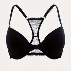 Lace T-Shirt Bra Front Buckle Push Up Bra