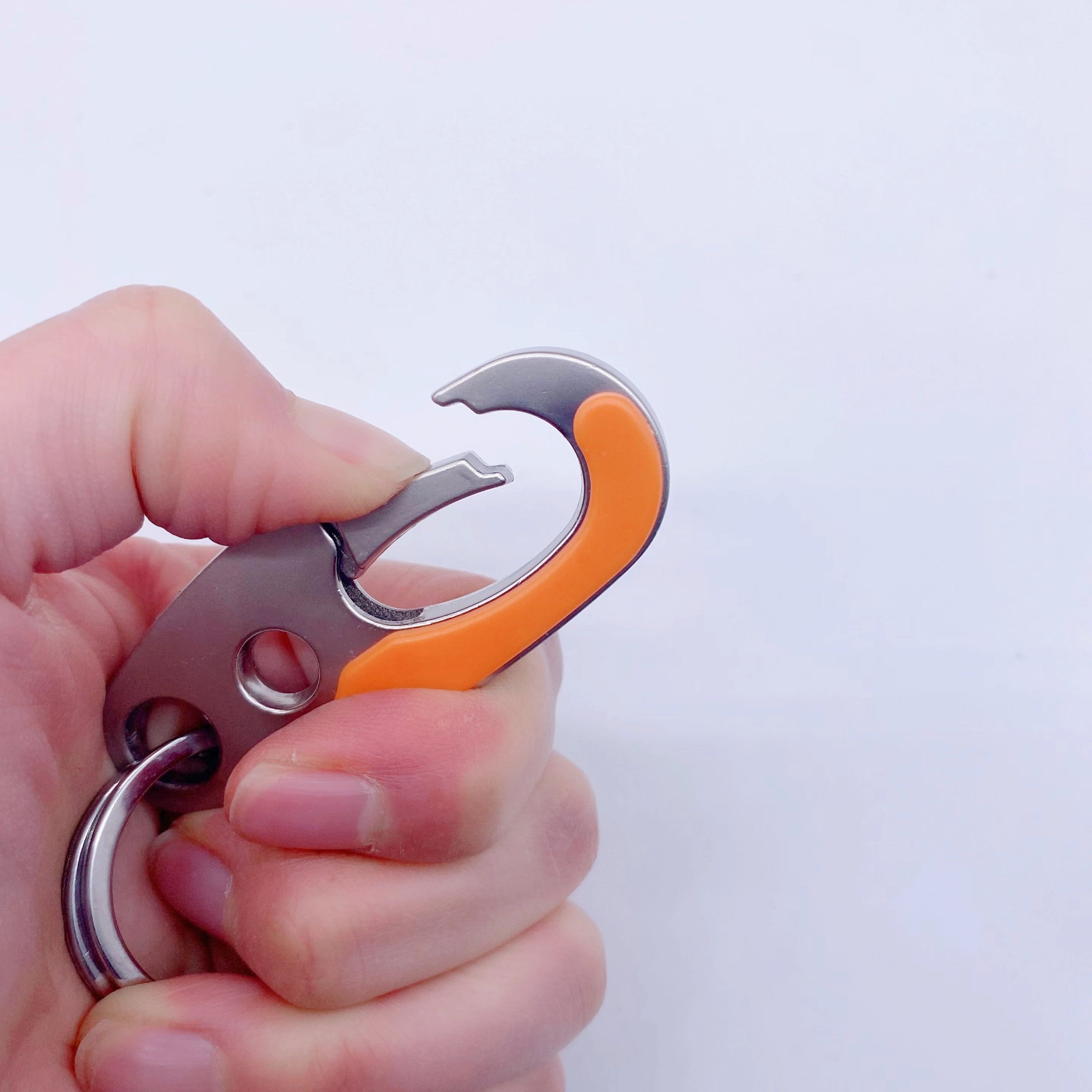 1pc Zinc Alloy Carabiner Key Ring Clip Keychain Buckle