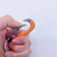 1pc Zinc Alloy Carabiner Key Ring Clip Keychain Buckle