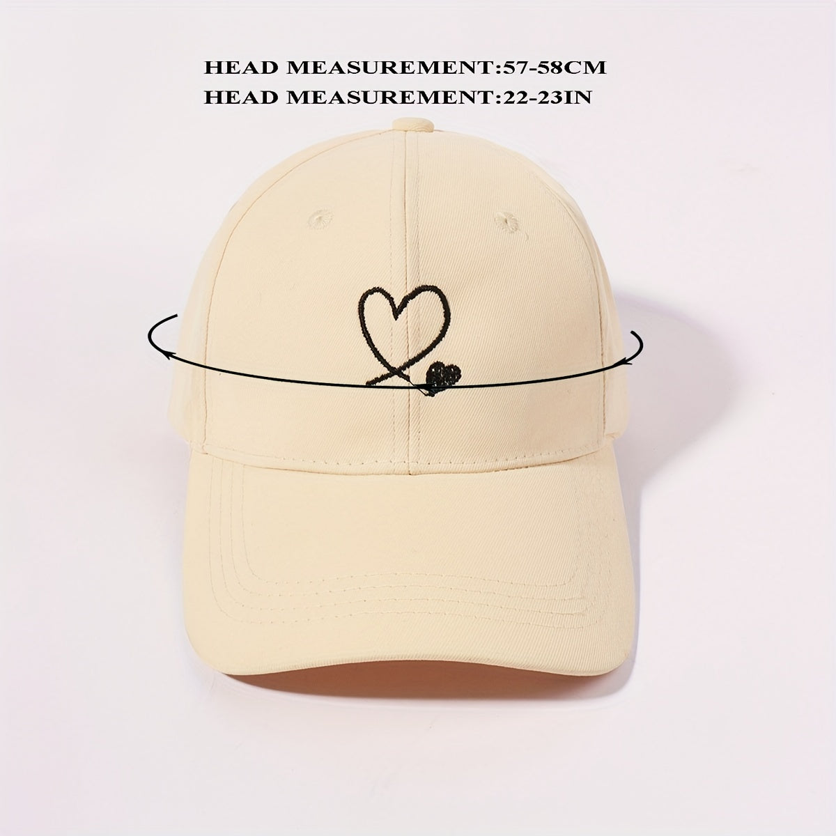 Hollow Heart Embroidery Baseball Cap Solid Sun Hat Sunscreen Dad Hats For Women