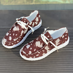 Women's Cow Pattern Outdoor Skate Shoes