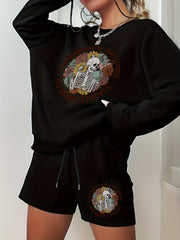 Halloween Sweatshirt & Shorts 2 Pc Set