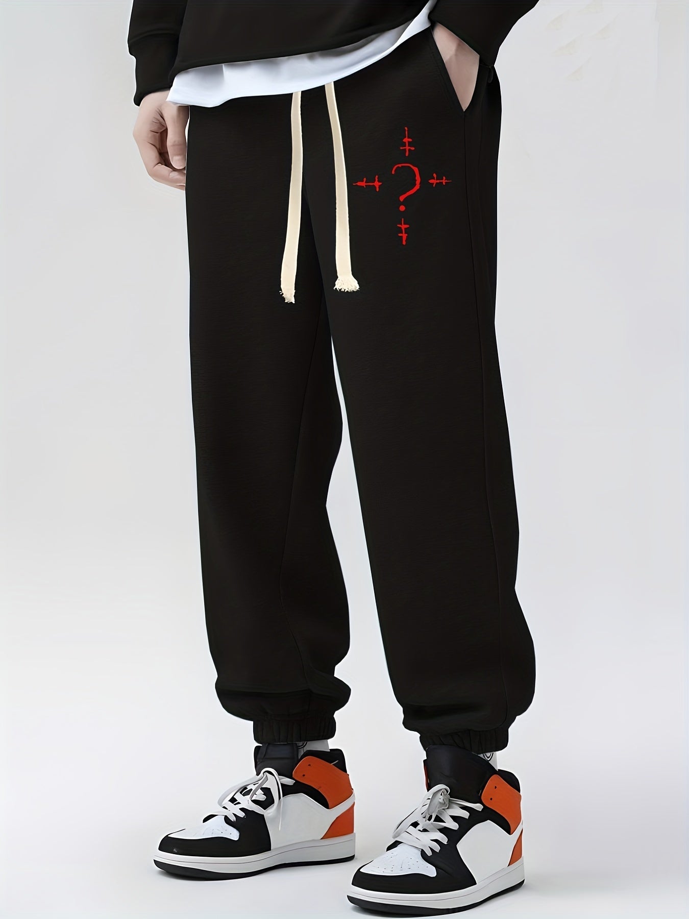 Men's Drawstring Sweatpants Loose Fit Casual Joggers