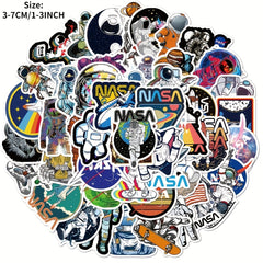 50pcs Astronaut Series Stickers Motorcycle Laptop Cup Waterproof Stickers
