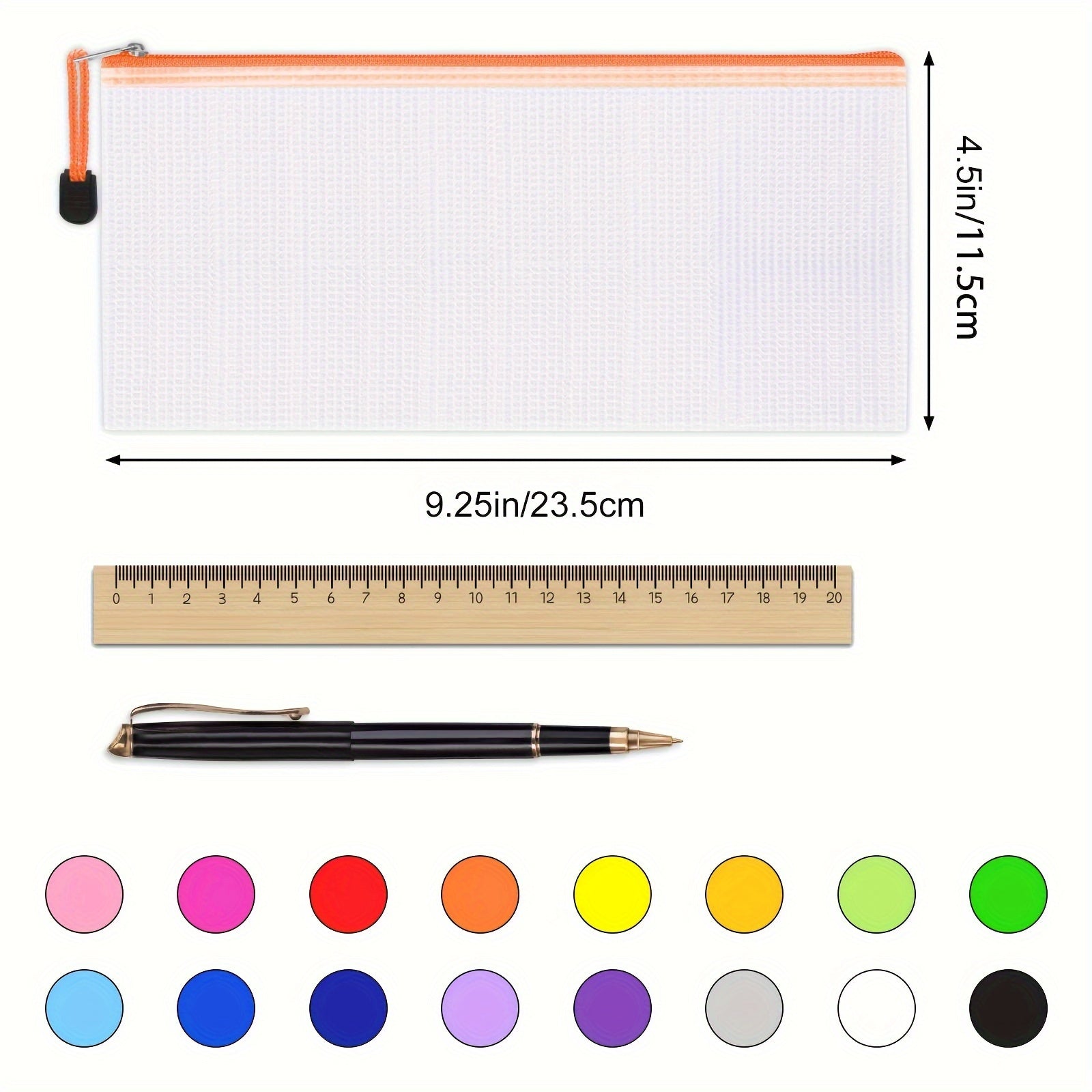 72pcs Pencil Pouch Bulk Mesh Zipper Pouch Pencil Case Bulk