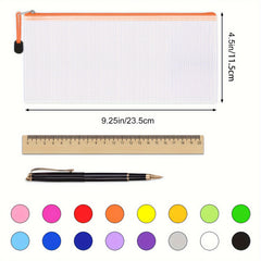 72pcs Pencil Pouch Bulk Mesh Zipper Pouch Pencil Case Bulk