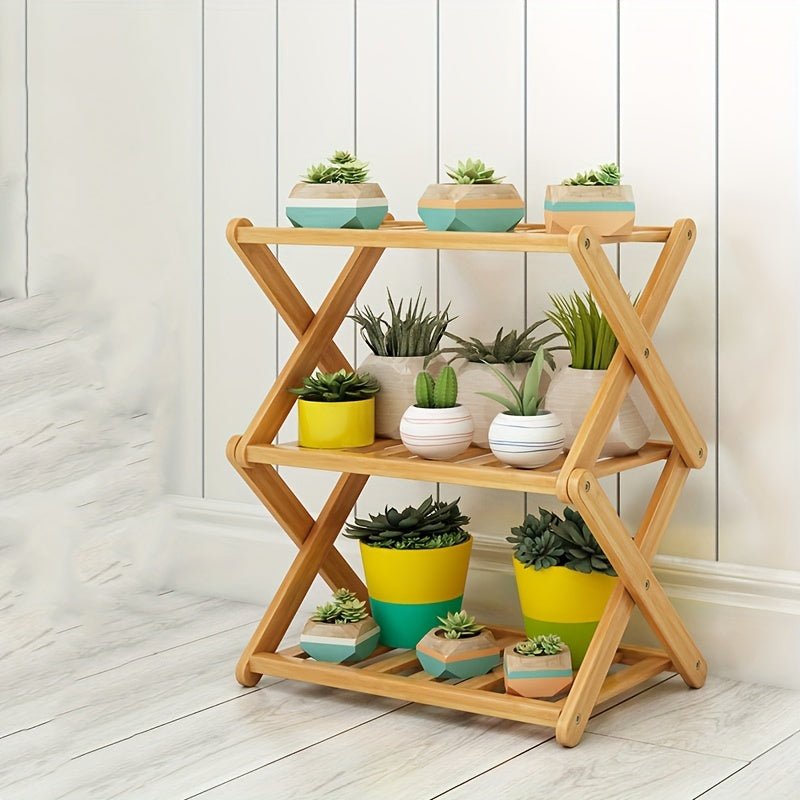 3 Tier Wooden Plant Stand Indoor Outdoor Flower Pot Shelf Rack Organizer