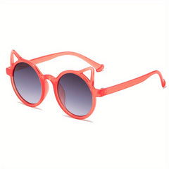 Cat Ear Sun Protection Round Sunglasses for Kids