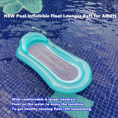 Gradient Mesh Inflatable Lounge Chair for Pool Relaxation