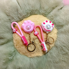 Cat Paw Keychain Pendant with Light for Keys, Backpacks, Wallets