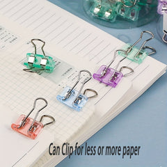 20pcs Morandi Acrylic Binder Clips for Students Desktop Storage