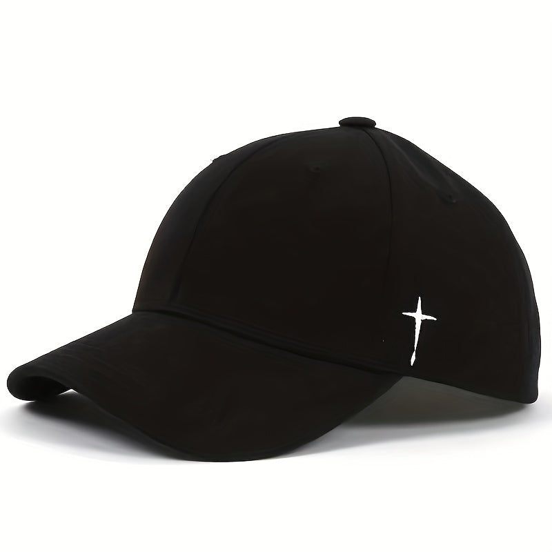 Cross Embroidery Baseball Cap Lightweight Sun Hat Unisex Adjustable Dad Hats