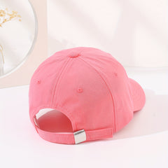 Solid Baseball Cap Embroidery Cotton Dad Hat Adjustable Sun Hat