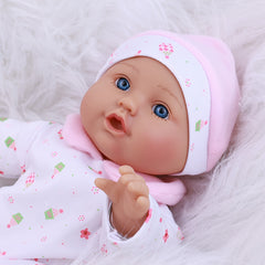 Realistic 33cm Reborn Baby Doll Soft Vinyl Body Newborn Pink