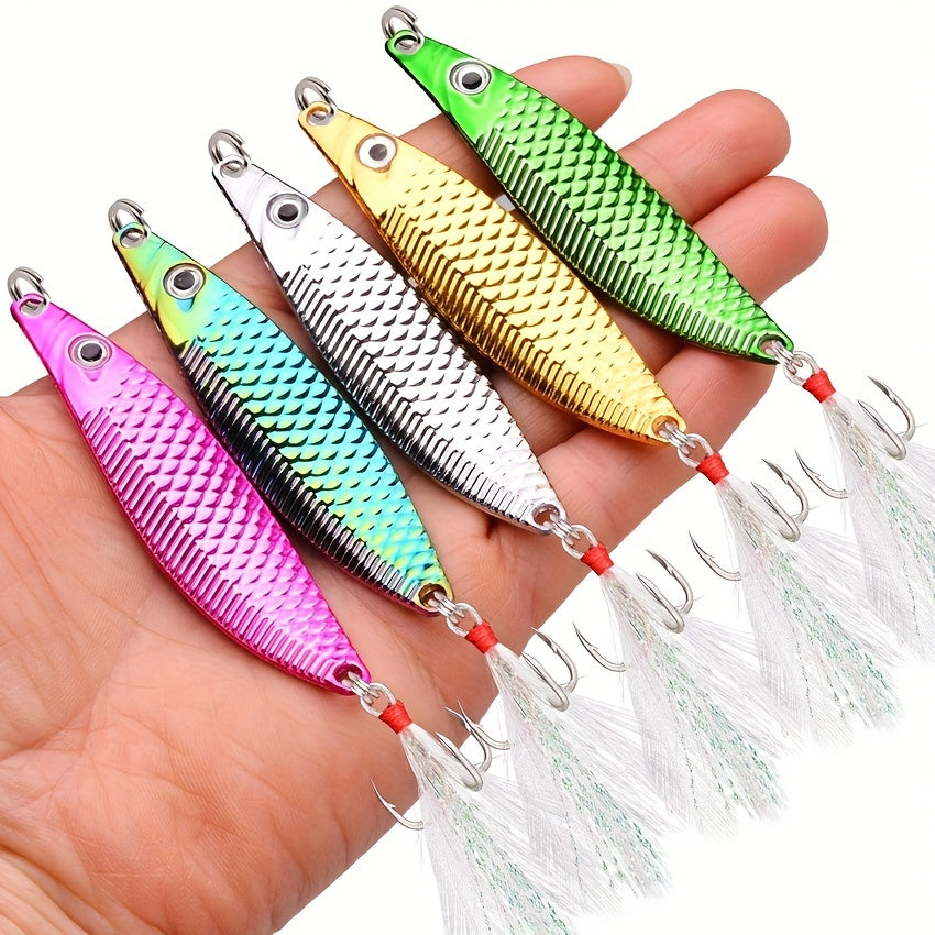 Metal VIB Leech Spinners Spoon Lures for Big Fish