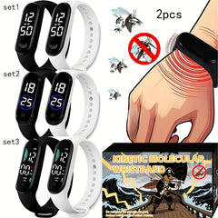 2pc Digital Cartoon Bracelets for Teens with TPU Strap