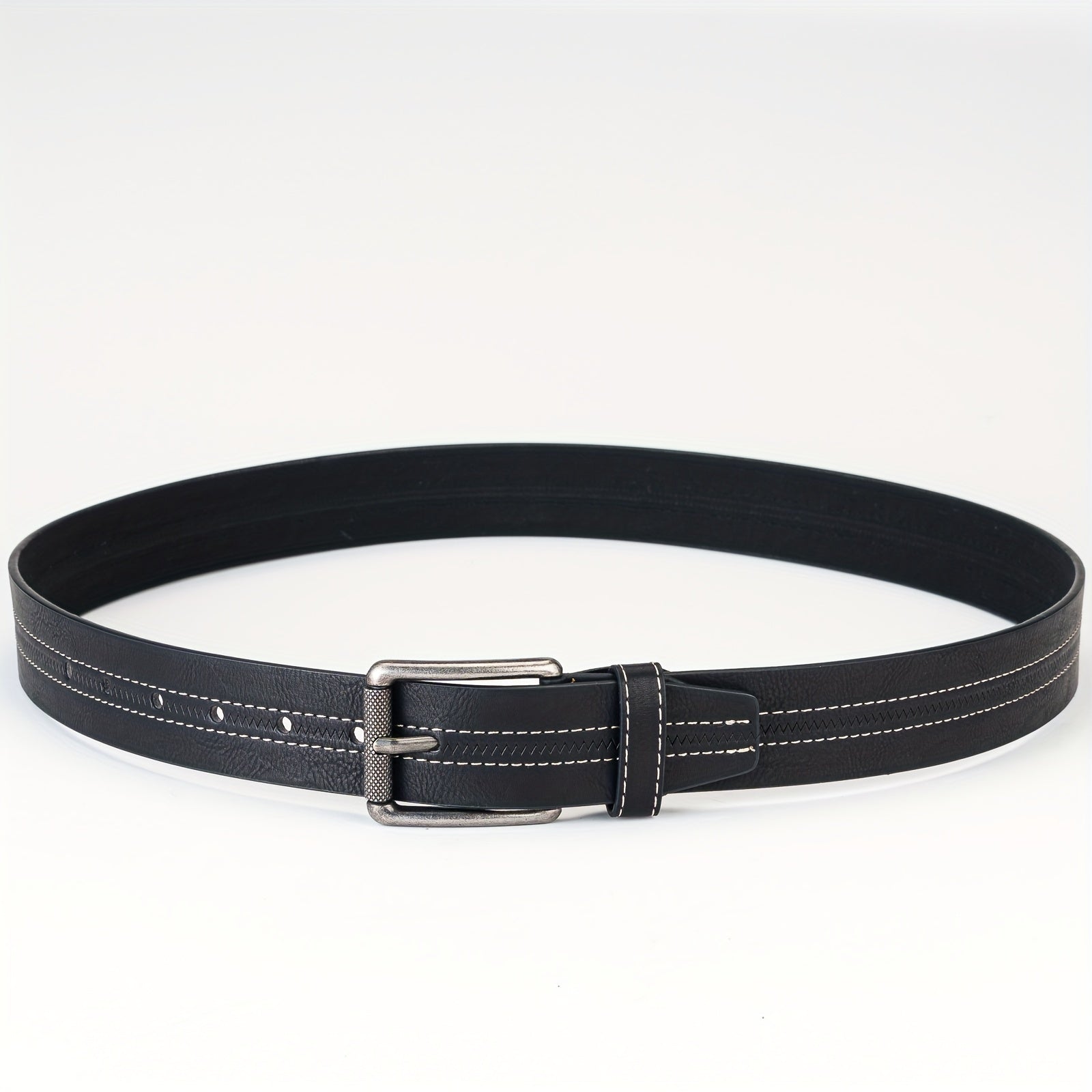Men's Pin Buckle Belt PU Leather Waist Strap