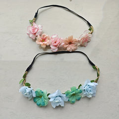 Women's Floral Hair Scrunchie for Weddings & Parties
