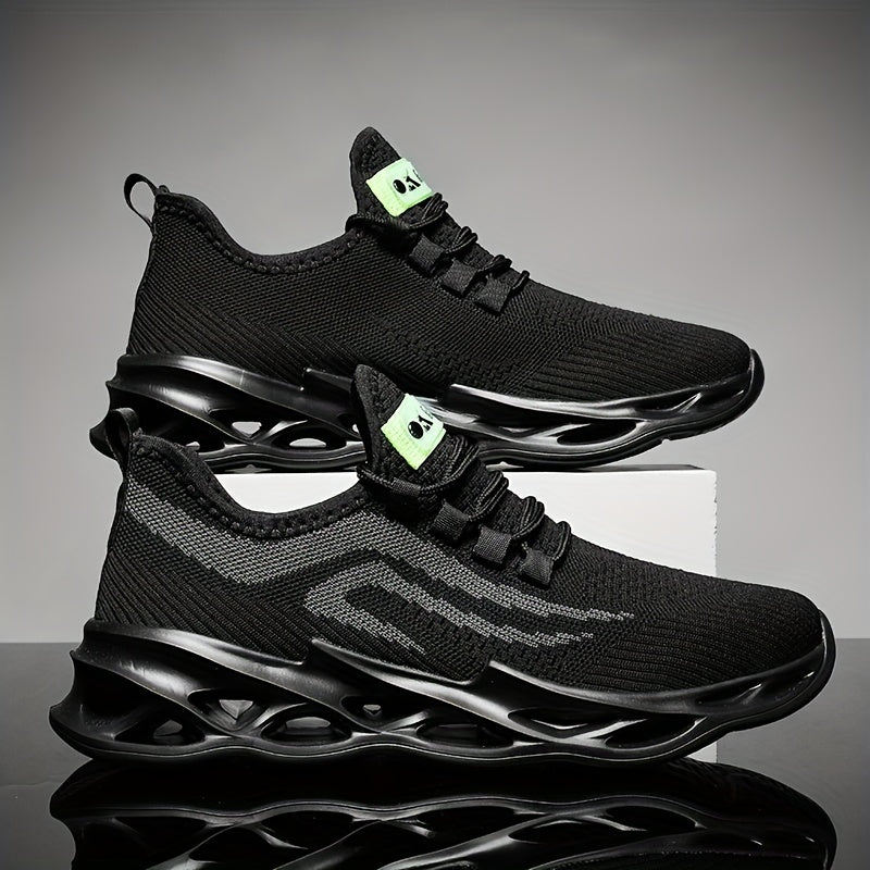 Men's Casual Woven Running Shoes Comfy Breathable Non Slip Sneakers