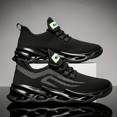 Men's Casual Woven Running Shoes Comfy Breathable Non Slip Sneakers