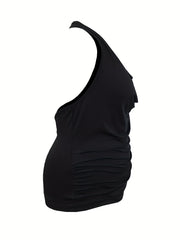 Cowl Halter Neck Plus Size Tank Top