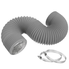 4 Inch Dryer Vent Hose Flexible Insulated Air Ducting Vent Hose 8ft w/ Clamps