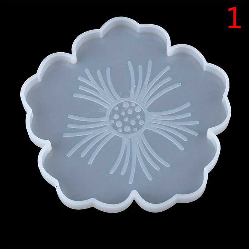 6pcs Silicone Sakura Tea Tray Coaster Mold for DIY Epoxy Resin Molds