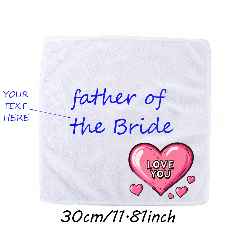 Custom Floral Wreath Wedding Handkerchief - Bridesmaid Gift or Decoration