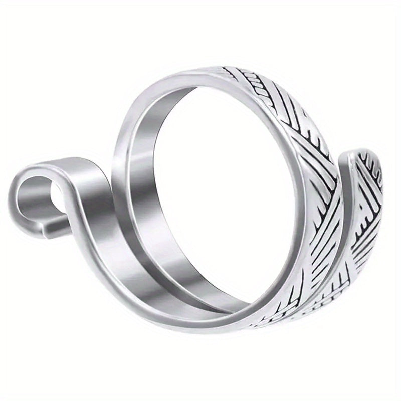 Adjustable Crochet Tension Ring Open Yarn Guide Finger Clip