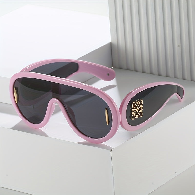 Y2K One-piece Sunglasses Candy Block UV400 Sun Shades
