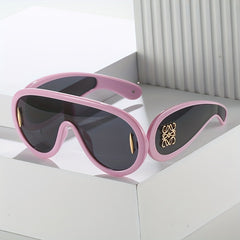 Y2K One-piece Sunglasses Candy Block UV400 Sun Shades