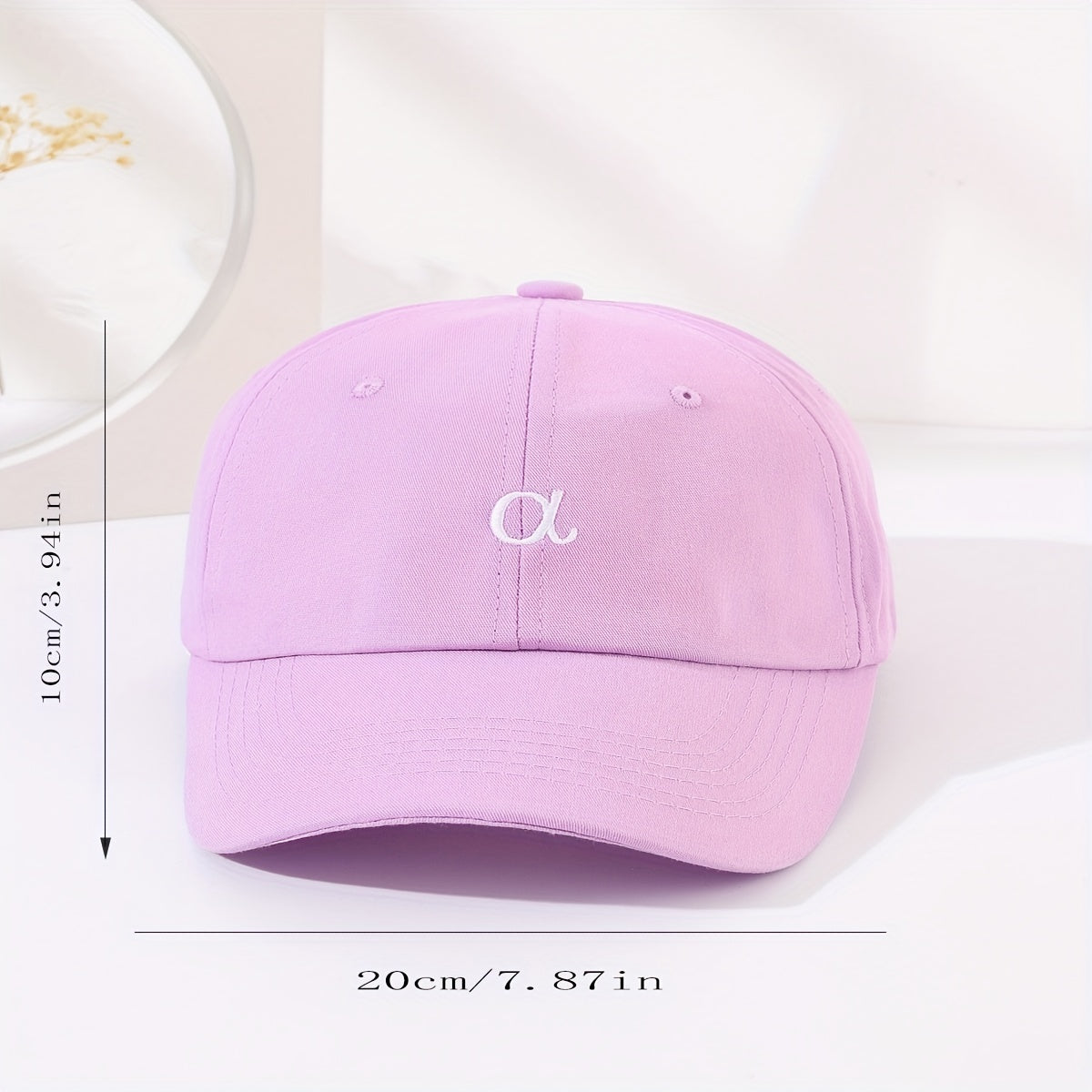 Solid Baseball Cap Embroidery Cotton Dad Hat Adjustable Sun Hat