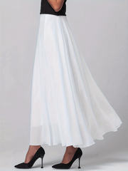 Chiffon Overlay Skirt High Waist for Women