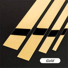 Stainless Steel Flat Decorative Lines Titanium Wall Ceiling Edge Strip