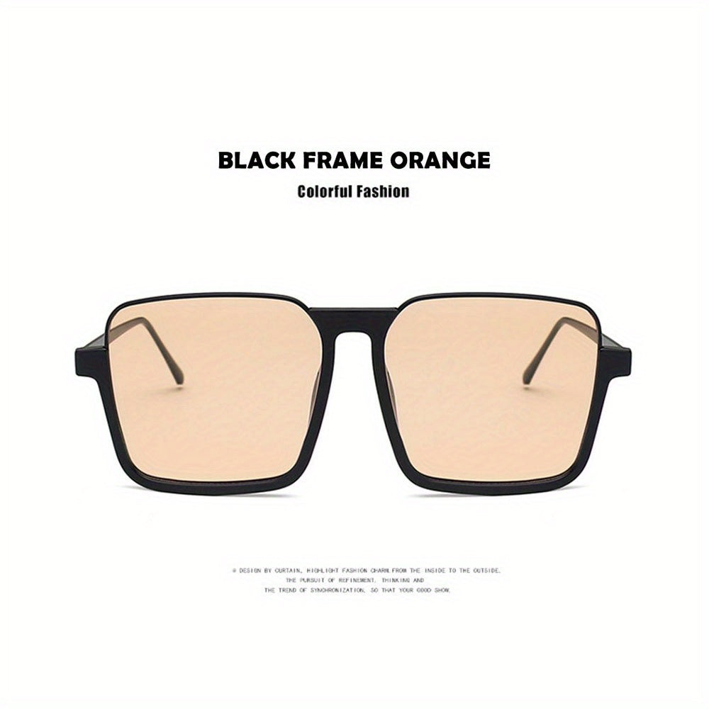 Oversized Square Sunglasses UV400 Gradient Lens Casual Jelly Glasses