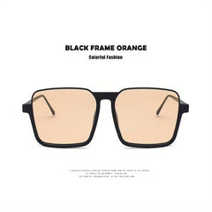 Oversized Square Sunglasses UV400 Gradient Lens Casual Jelly Glasses