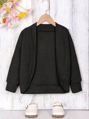Toddler Girls Shawl Knit Cardigan Open Front Sweater Coat Versatile Spring Fall