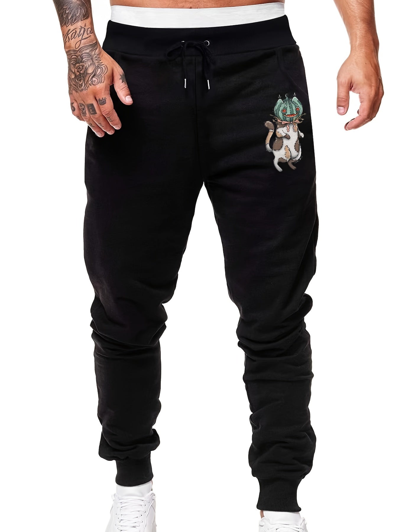 Men's Face Graphic Drawstring Sweatpants