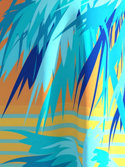 Colorblock Coconut Tree Print Tankini Set