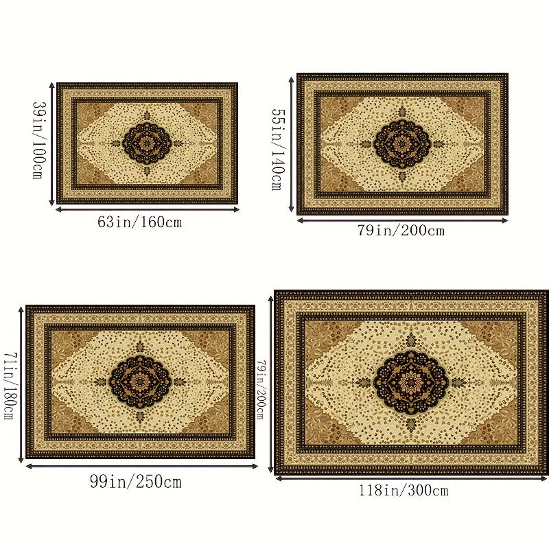 Boho Anti Fatigue Kitchen Rugs Vintage Absorbent Non Slip Soft Floor Mat